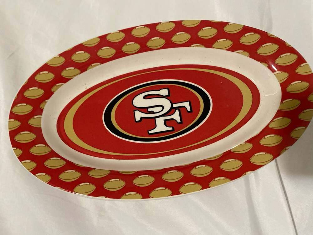 San Francisco 49ers NFL Themed Oval Serving Platter